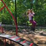 Playground Girl on Zipline