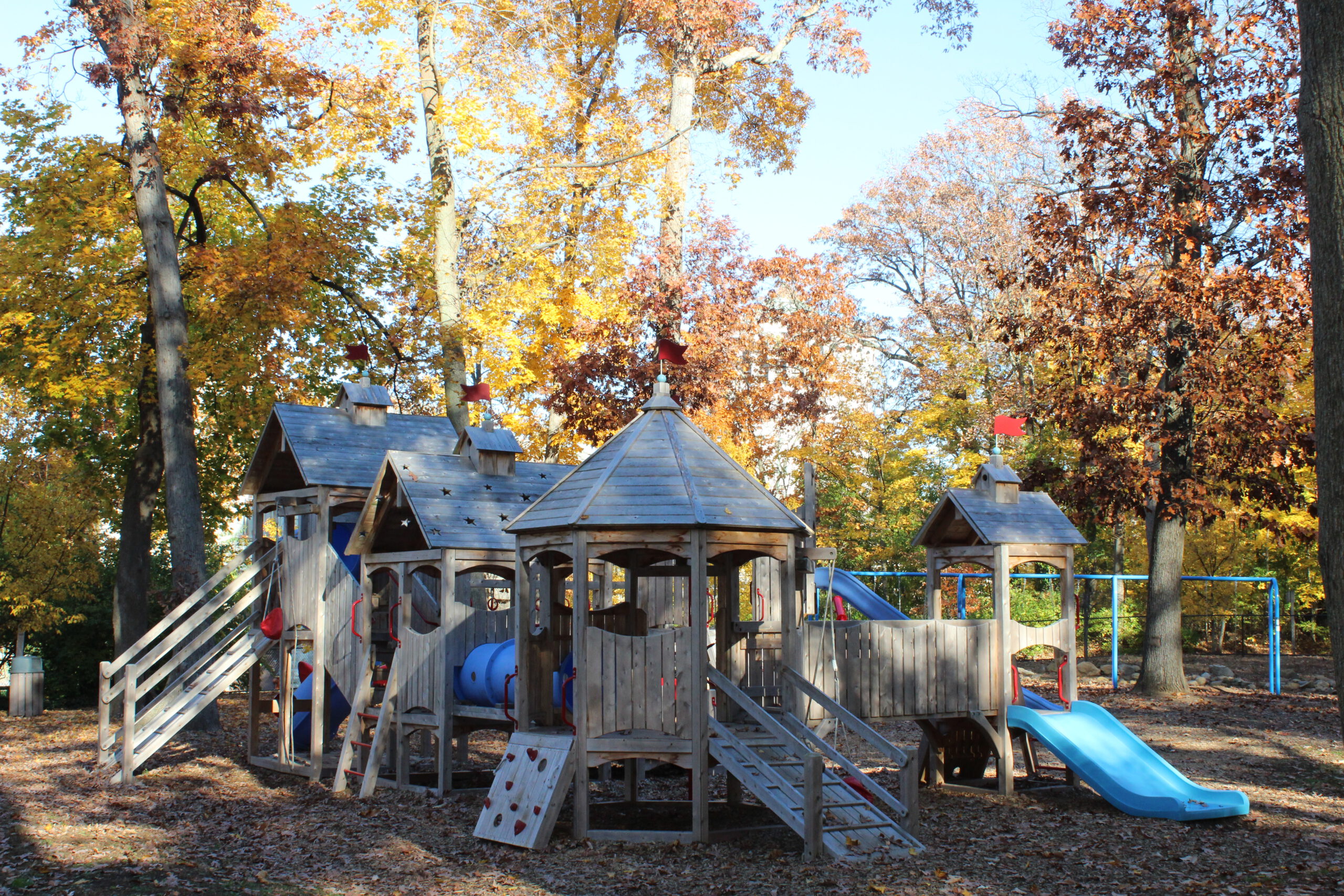 Woodland Playground Castle in Autumn